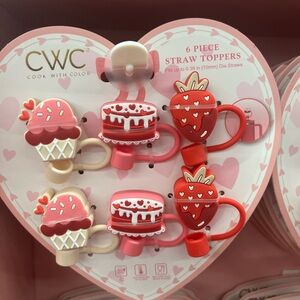 CWC Pink and Red Straw Toppers Set